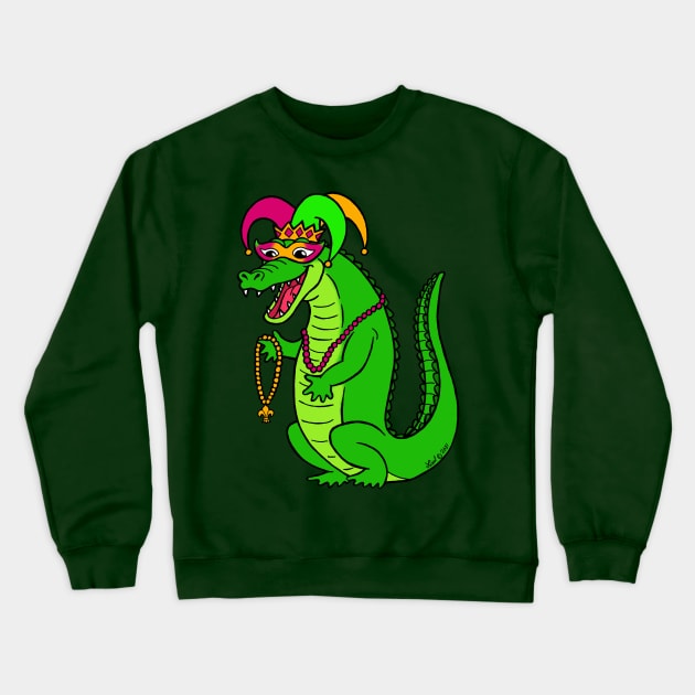 Mardi Gator Crewneck Sweatshirt by HonuHoney